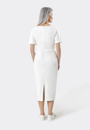 Biała dresowa sukienka