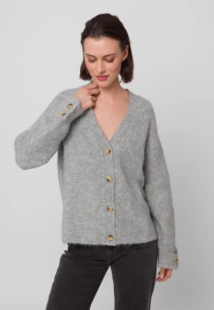 Szary kardigan z alpaką