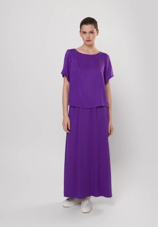 Fioletowa bluzka z wiskozy