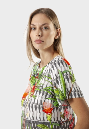 Wiskozowa bluzka w kwiaty