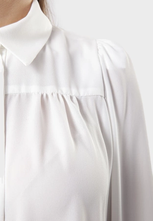 Ecru koszula z bufkami
