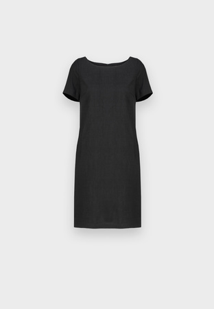 Czarna sukienka z lnem i wiskozą