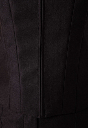 Czarny gorset z połyskiem na suwak