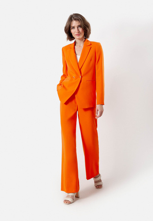 Pomarańczowe spodnie z szeroką nogawką