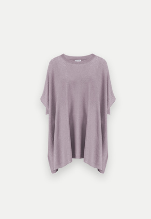 Tunika z nitką lureksową w kolorze brudnego różu