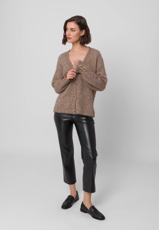 Beżowy kardigan z alpaką