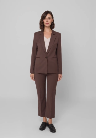 Żakiet na jeden guzik w kolorze brązowym