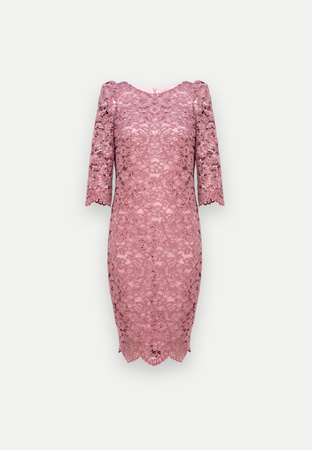 Różowa sukienka z gipiury