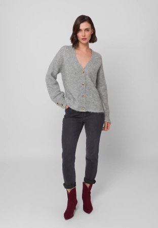 Jeansy slim fit w kolorze szarym