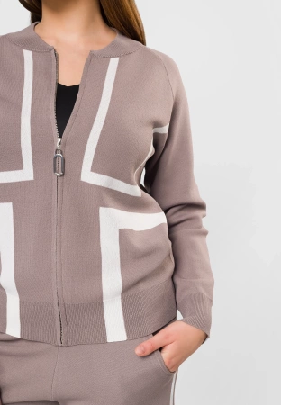 Dzianinowa bluza w geometryczny wzór