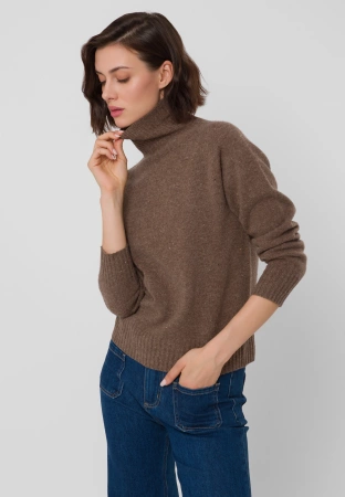 Brązowy golf 100% wełna