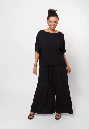 Czarna wiskozowa bluzka