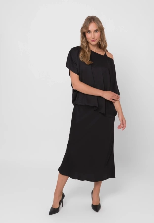 Wiskozowa bluzka z kimonowym rękawem