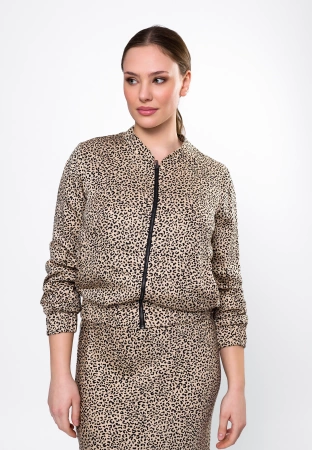 Bomberka z wiskozy w drobną panterkę