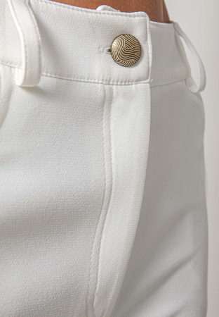 Spodnie cropp w kolorze ecru