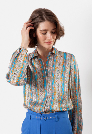 Wiskozowa bluzka w orientalny wzór