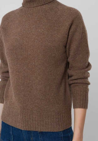 Brązowy golf 100% wełna