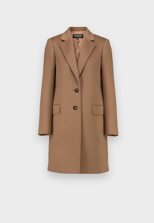 Camelowy płaszcz dyplomatka 100% wełna