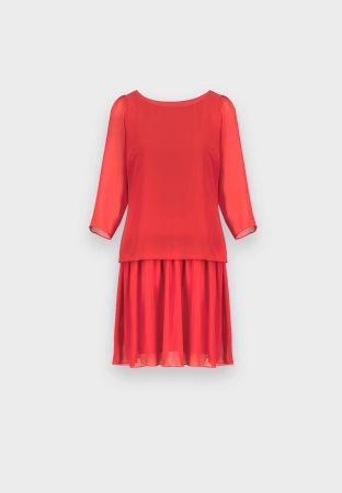 Zwiewna sukienka w kolorze ceglanym