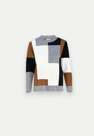 Sweter w geometryczne wzory