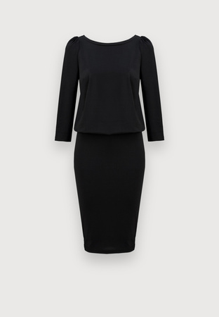 Czarna sukienka z jerseyu