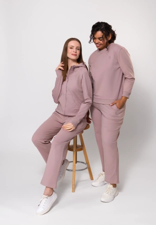 Beżowa bawełniana bluza z aplikacją