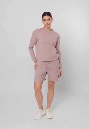 Beżowa bawełniana bluza z aplikacją