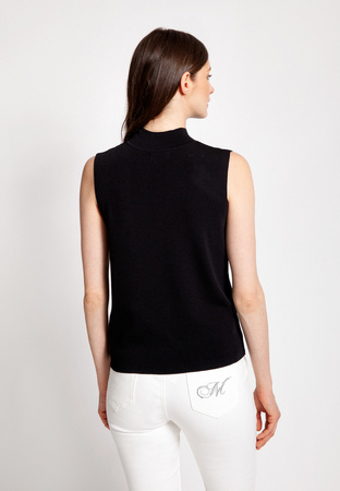 Czarny półgolf z dzianiny