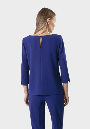 Chabrowa bluzka z długim rękawem