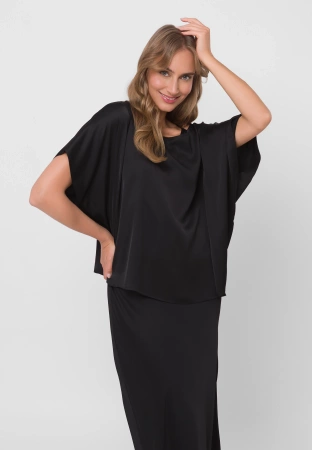 Wiskozowa bluzka z kimonowym rękawem