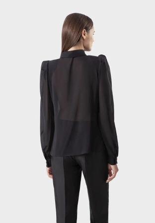 Jedwabna koszula z wiązaniem