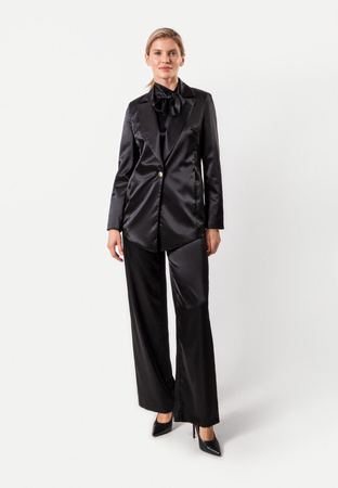 Szerokie satynowe spodnie