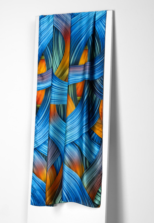 Szal w kolorowe fale