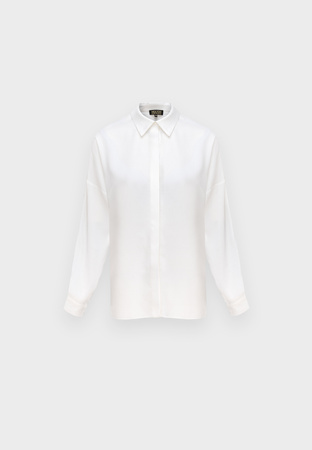 Ecru koszula z domieszką lnu