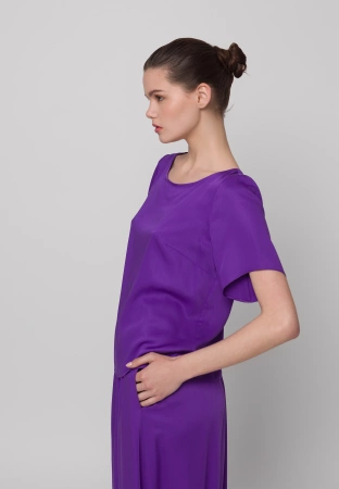 Fioletowa bluzka z wiskozy