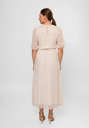 Długa sukienka wiązana w pasie