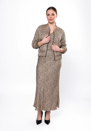 Bomberka z wiskozy w drobną panterkę