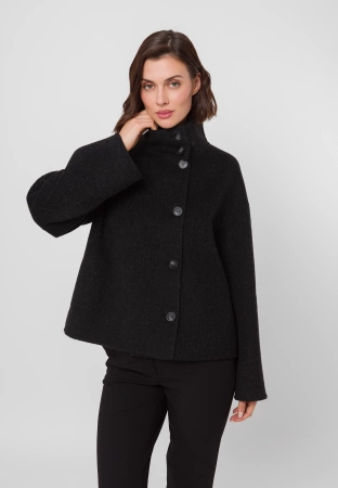 Czarna kurtka double face