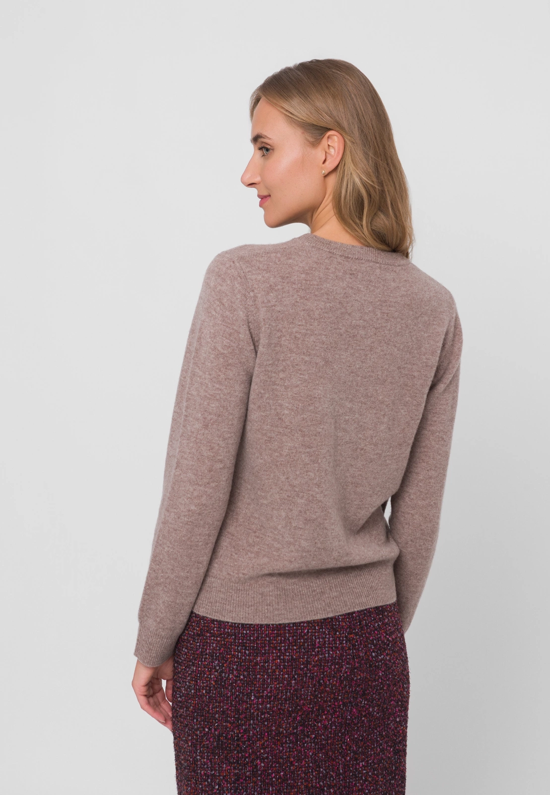 Brązowy wełniany kardigan