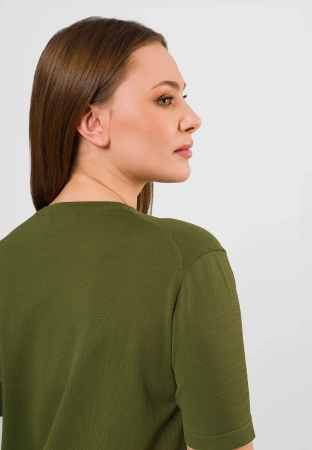 Oliwkowa bluzka z wiskozą