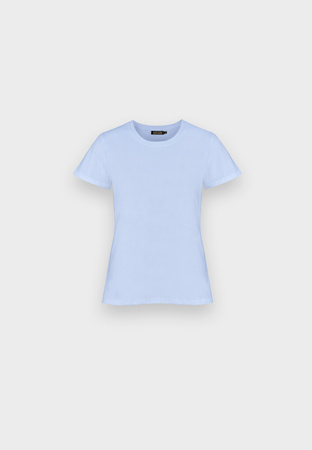 Niebieski bawełniany t-shirt