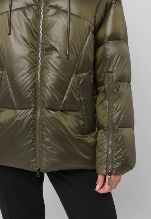 Pikowana kurtka w kolorze oliwkowym