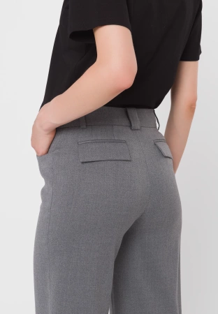 Garniturowe spodnie z szeroką nogawką
