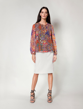 Bluzka w orientalny print