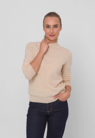 Beżowy półgolf 100% wełna