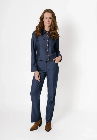 Krótka kurtka a'la jeans z wiskozą