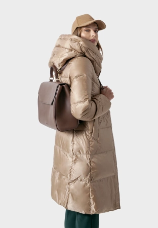 Duża brązowa torba-plecak 100% skóra