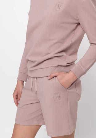 Bawełniane dresowe spodenki w beżowym kolorze