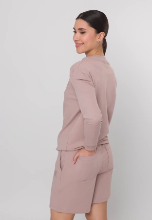 Bawełniane dresowe spodenki w beżowym kolorze