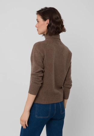 Brązowy golf 100% wełna